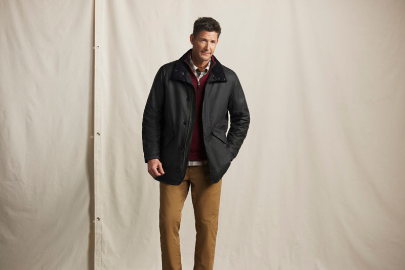 Barbour&reg; Modern Powell Waxed Jacket - NAVY