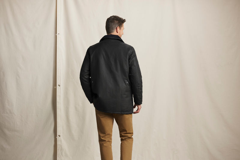 Barbour&reg; Modern Powell Waxed Jacket - NAVY image number 3