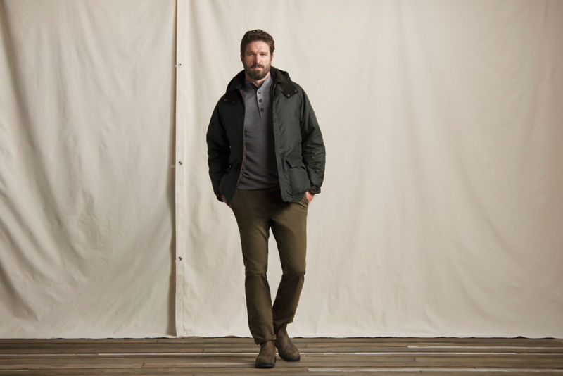 Barbour&reg; Modern Beaufort Waxed Jacket - SAGE/SHADOW CLASSIC image number 4