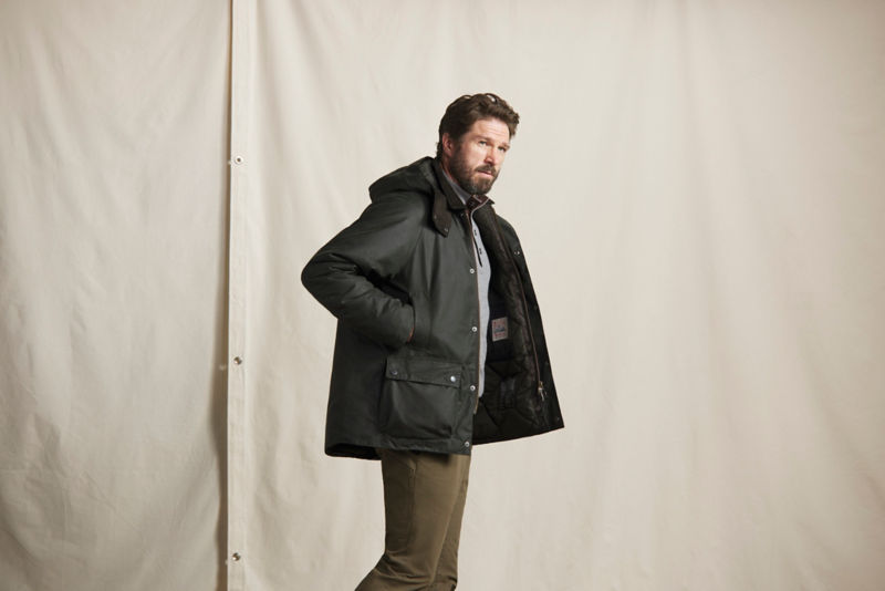 Barbour&reg; Modern Beaufort Waxed Jacket - SAGE/SHADOW CLASSIC image number 2