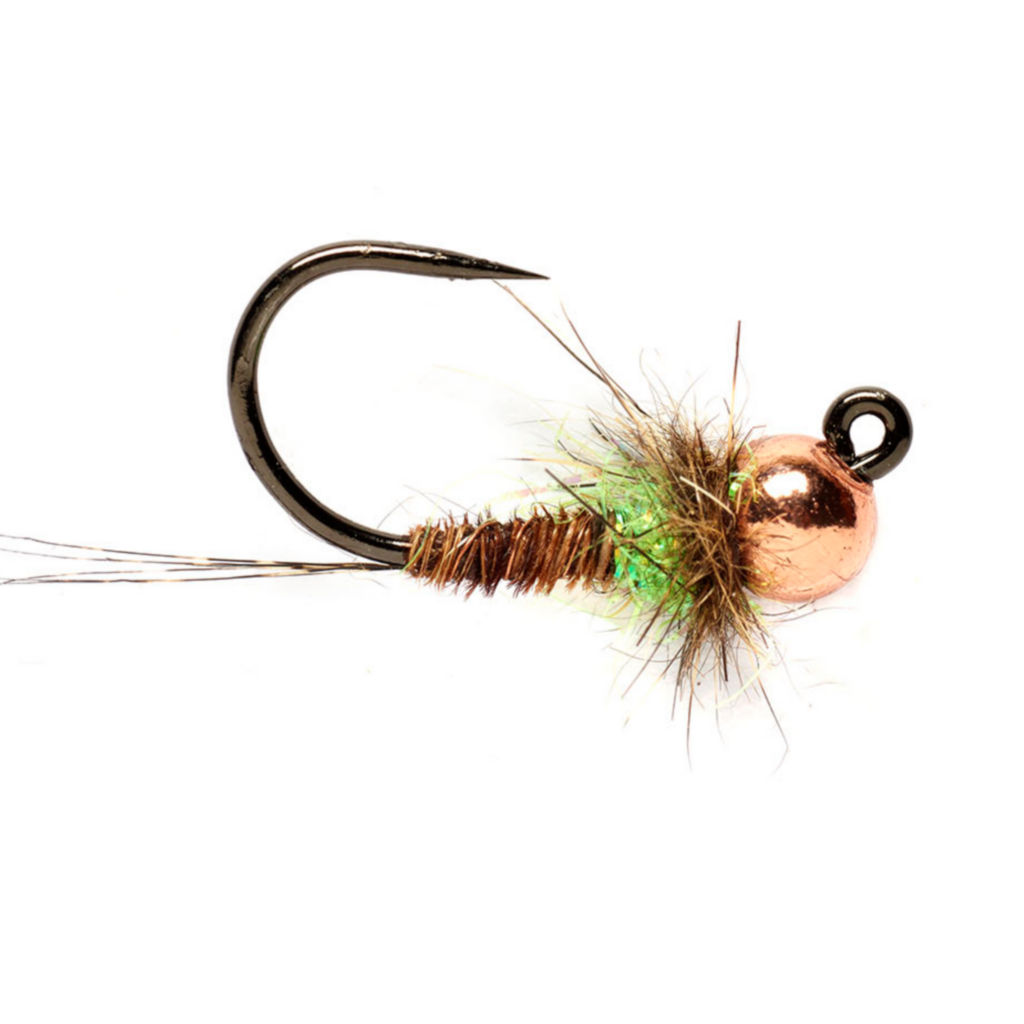 Tunghead Hot Spot Pheasant Tail Jig - CHARTREUSE image number 0