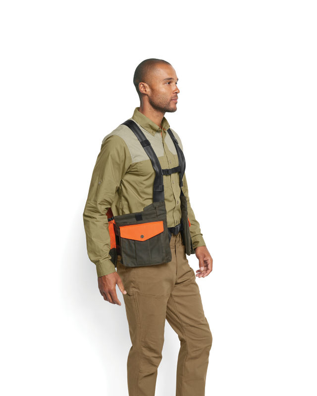 Waxed Cotton Strap Vest - OLIVE BLAZE image number 3