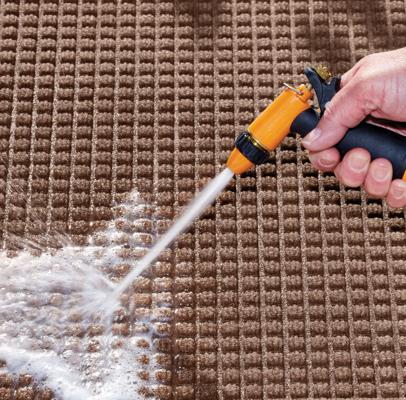 Recycled WaterHog&reg; Basketweave Mat - GRAY image number 2