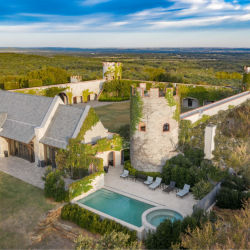 An aerial view of Greystone Castle