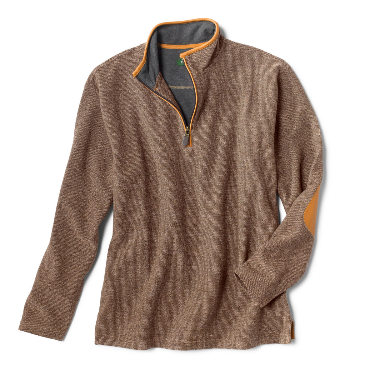 Simoom Tweed Quarter-Zip Sweatshirt - CHOCOLATEimage number 0