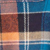 Flannel Exploded Patterns Long-Sleeved Shirt - BLUE/ORANGE