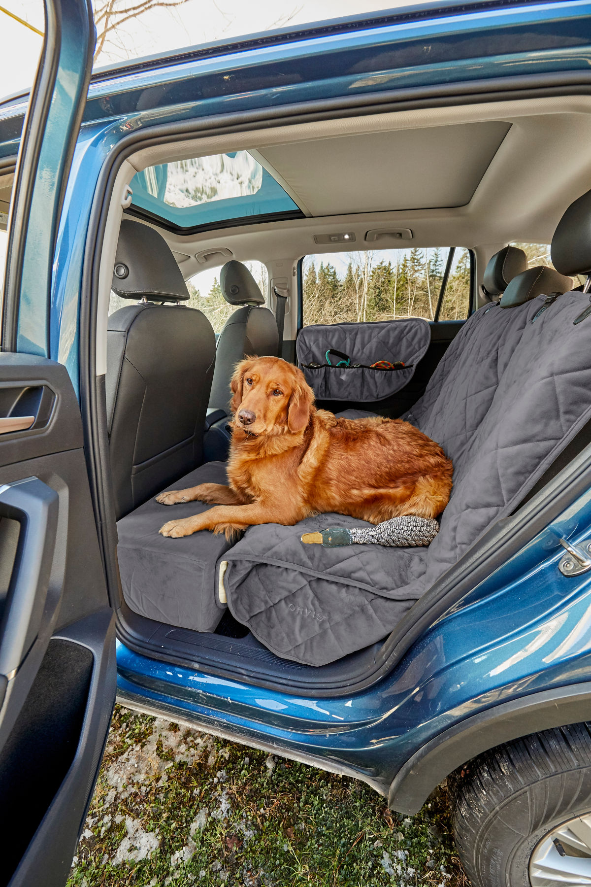 MSR Imports Dog Car Back Seat Extender Safer More Comfortable Back Seat  Platform and Storage Black 