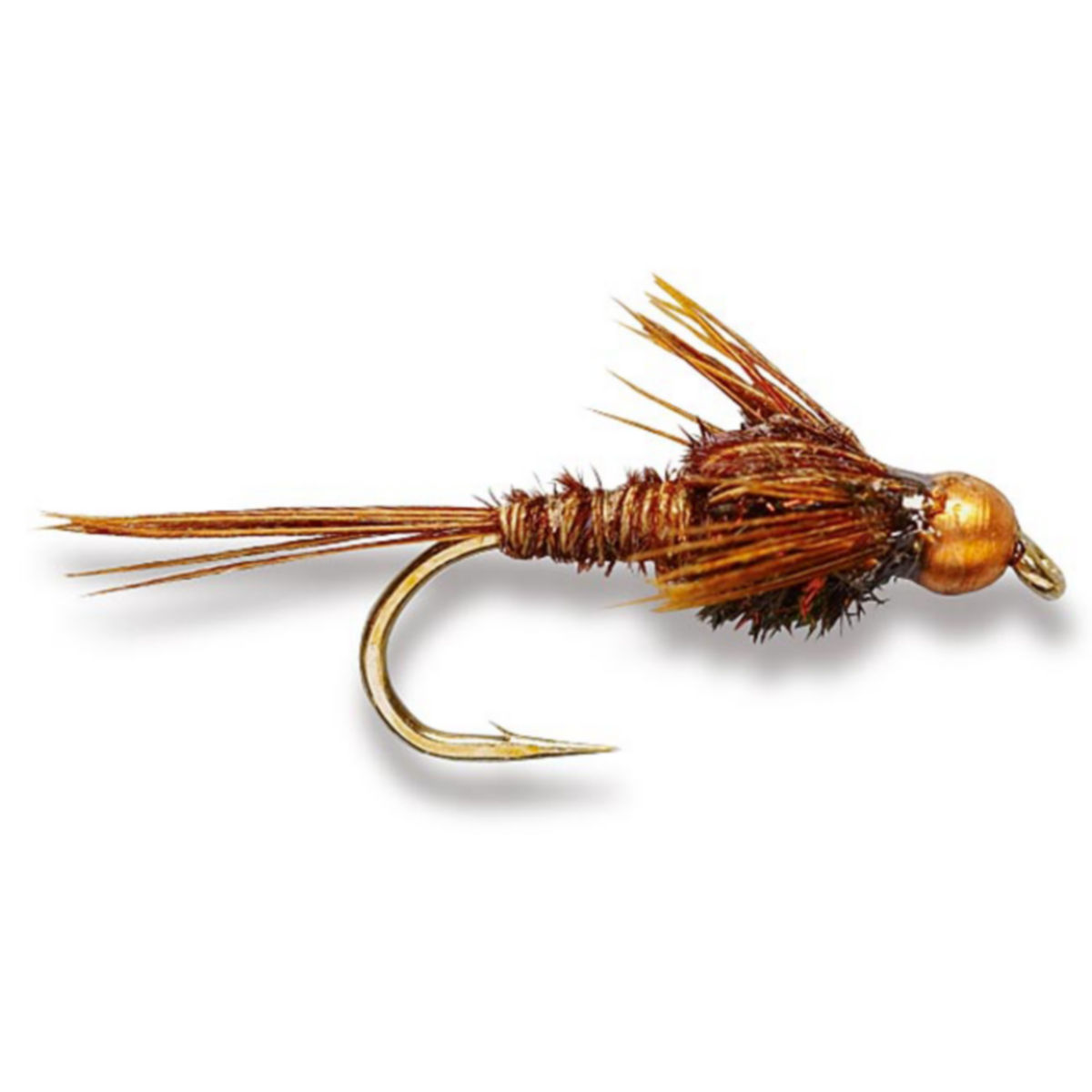 6 Flies Hook Size 10 Fly Fishing Flies Pheasant Tail Bead Head Nymph Fly 