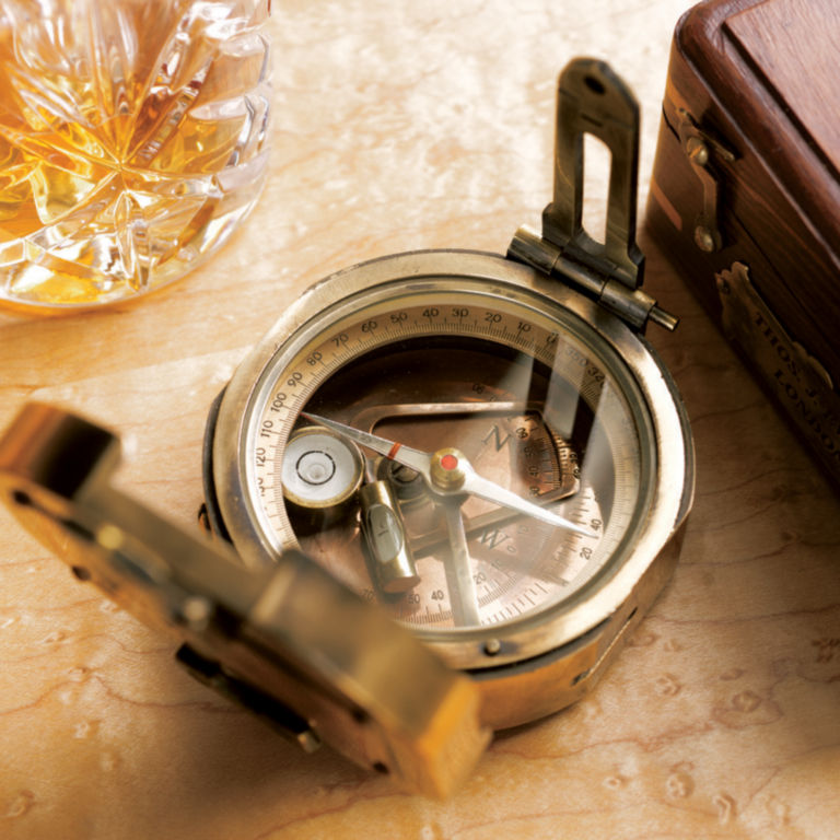 Gift-Boxed Brass Compass -  image number 1