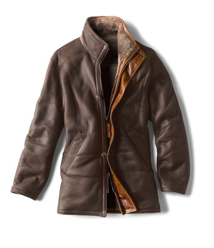 Men's World's Finest Shearling Coat | Brown | Size 48 | Orvis