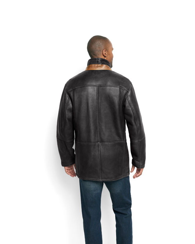 World&rsquo;s Finest Shearling Coat - BLACK image number 3