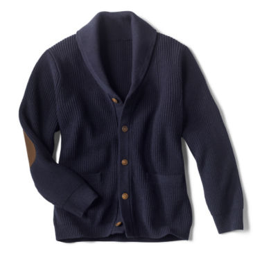 Men's Wool Shawl Cardigan Sweater - 