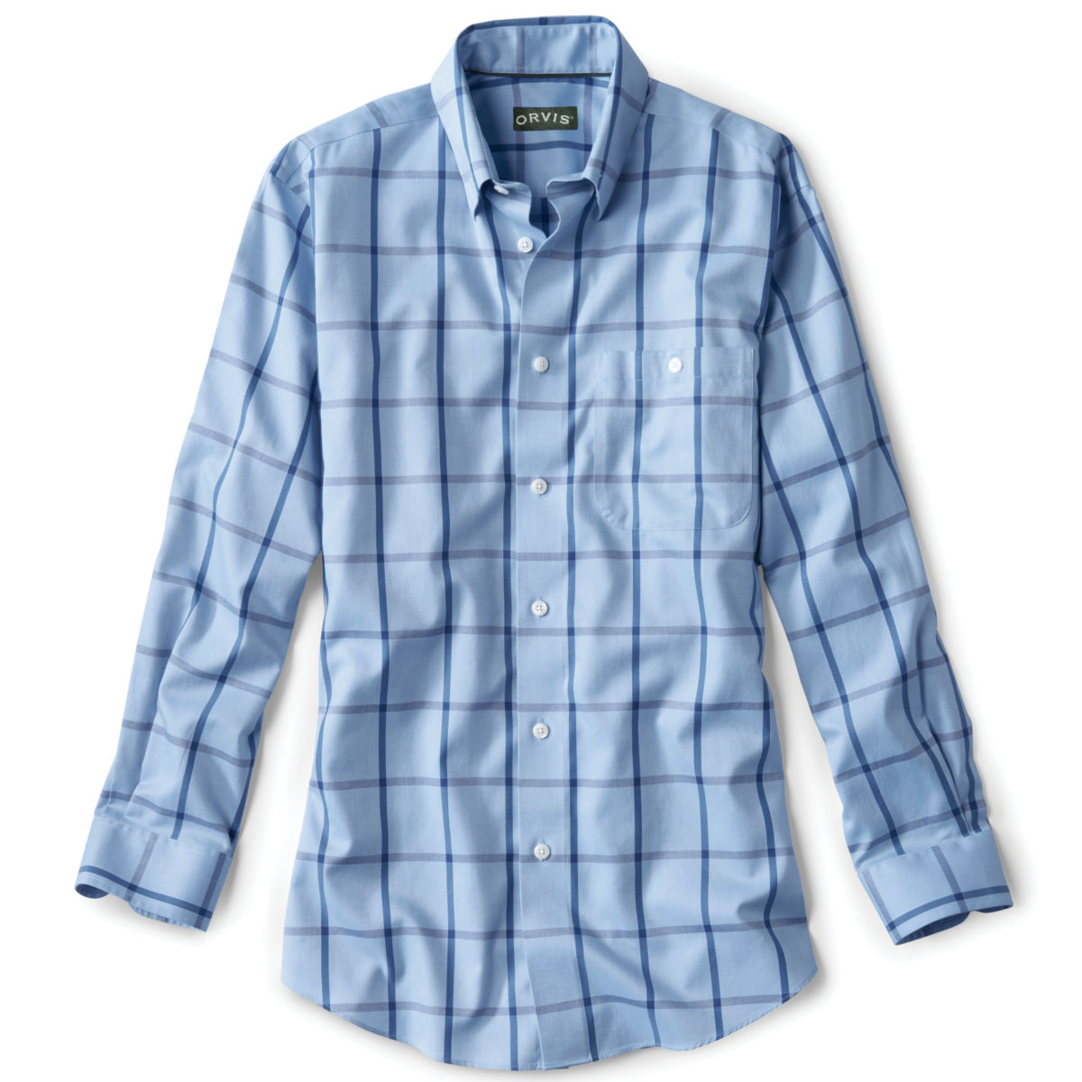 Hidden-Button-Down Wrinkle-Free Cotton Twill Shirt - Regular - image number 0