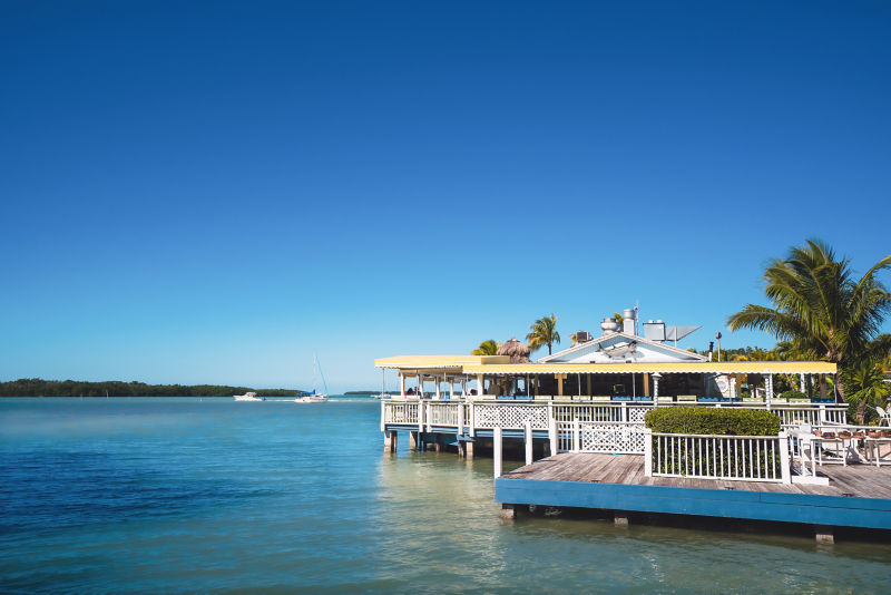 An image of the dock and restaurant for Lorelei's Restaurant & Cabana Bar.
