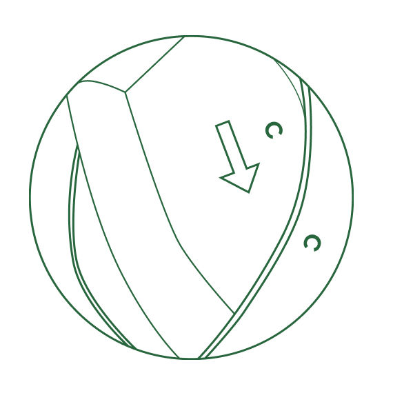 Illustration of step 2, Insert the bolsters A&ndash;C into the cover, starting with A and working your way around and zip up the bolster compartment, if there is one.