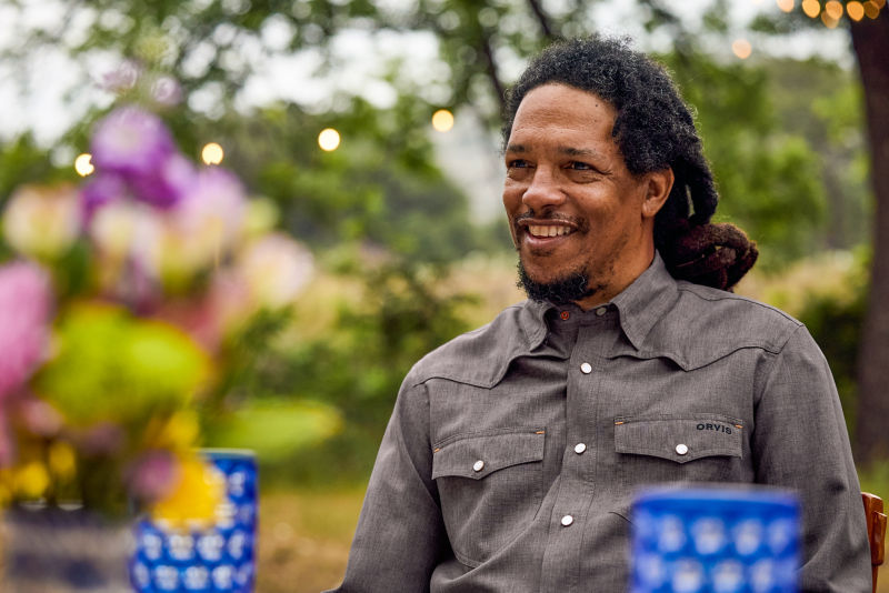 Tech Chambray Western Shirt - DARK CHARCOAL image number 1