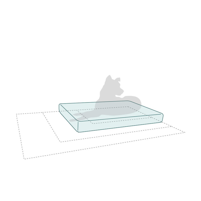 Diagram of a Memory Foam Lounger Bed