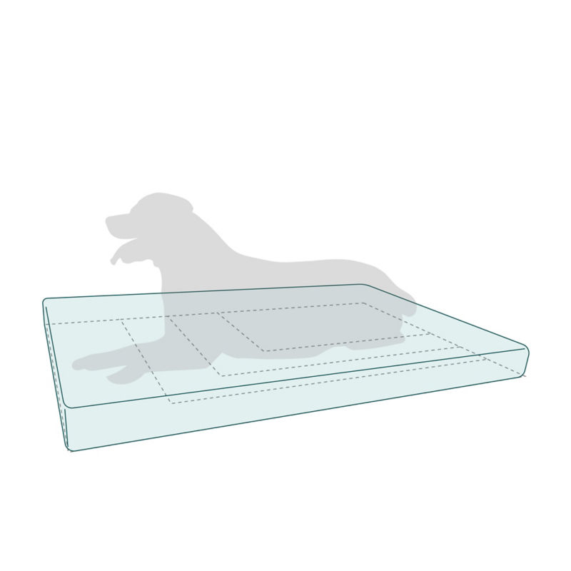 Diagram of a Memory Foam Lounger Bed