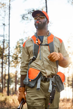 Durrell Smith hunting with his dogs