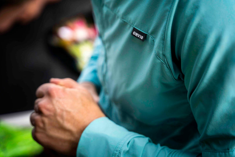 A close-up image of a wet PRO shirt.