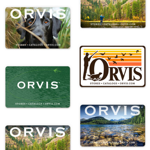 A group of Orvis gift cards.