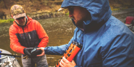 Two fly fisherman getting their gear ready