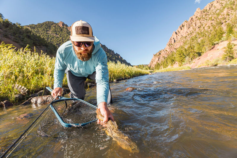 Orvis Wide-Mouth Hand Net - FISHEWEAR UNBOUND BROWN image number 3