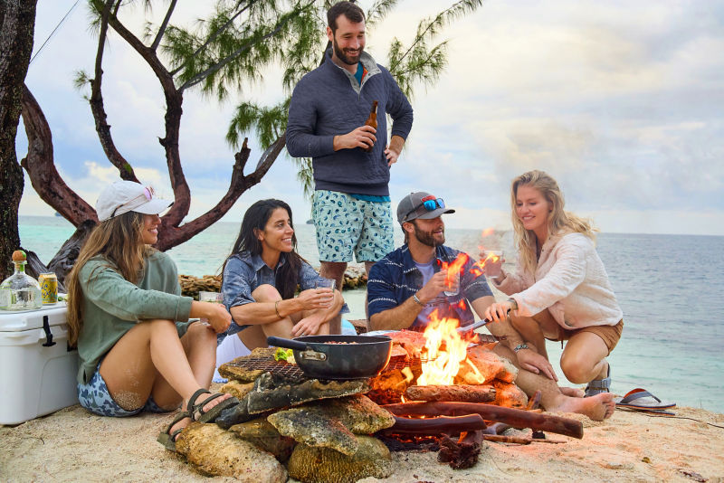 Fly Stripe Short-Sleeved Shirt - LAKE BLUE image number 2