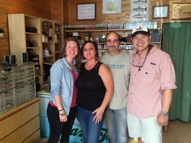 Ian and Carmen Rae (left) befriended the owners of Rome&rsquo;s only fly shop.