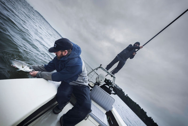 Two anglers fish the flats from a poled vessel