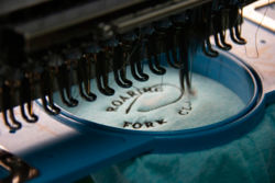 Close-up of an Embroidery Machine