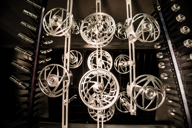 Image of Fly Reels being maufactured.