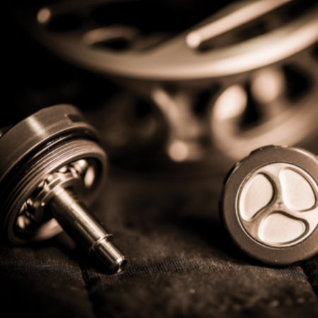Detail image of components of an Orvis Fly Reel.