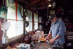 A person working in a workshop