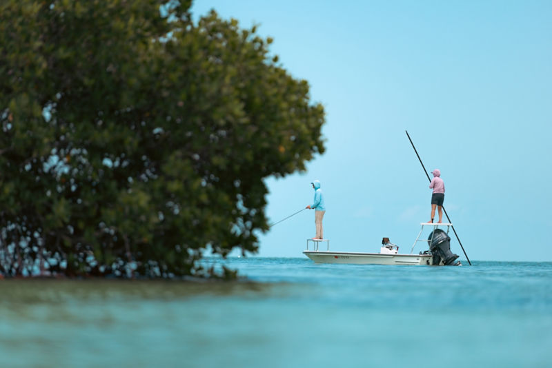 A group of anglers enjoy a day on the water