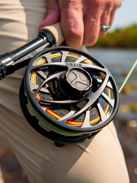A man fishes with a Mirage LT outfit.