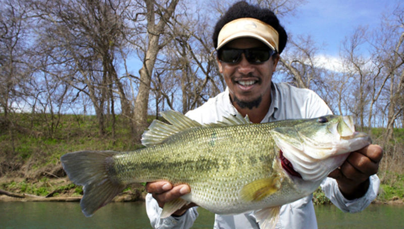 Man holding a largemouth bass
