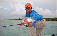 Steve Hemkins with a great bonefish catch.