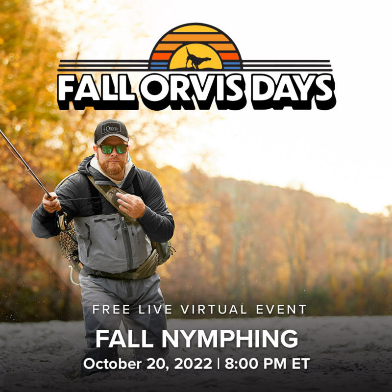 Fall Nymphing: October 20, 2022 at 8pm ET