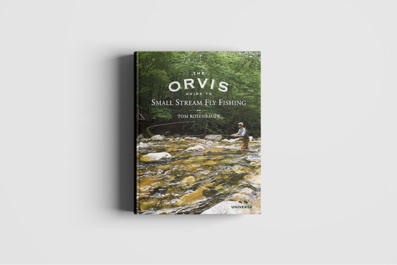 A book showing someone fishing in a shallow, rocky stream on the cover