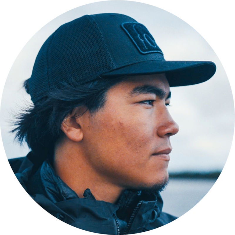 A side-view of Triston Chaney's face.